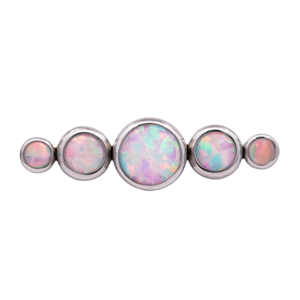 Titanium Threadless Cubic Zirconia Straight Cluster End by Junipurr Jewelry