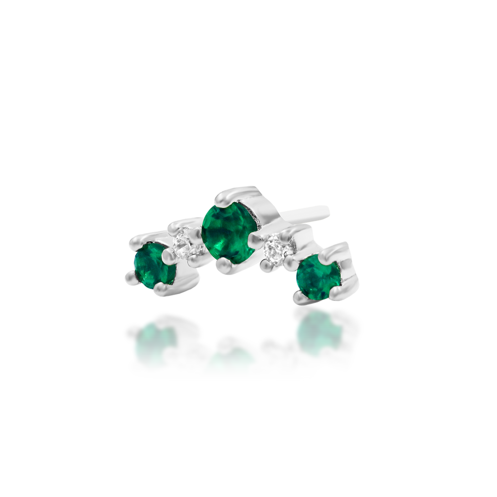 Deaver - Emerald Green Threadless End | Junipurr Jewelry