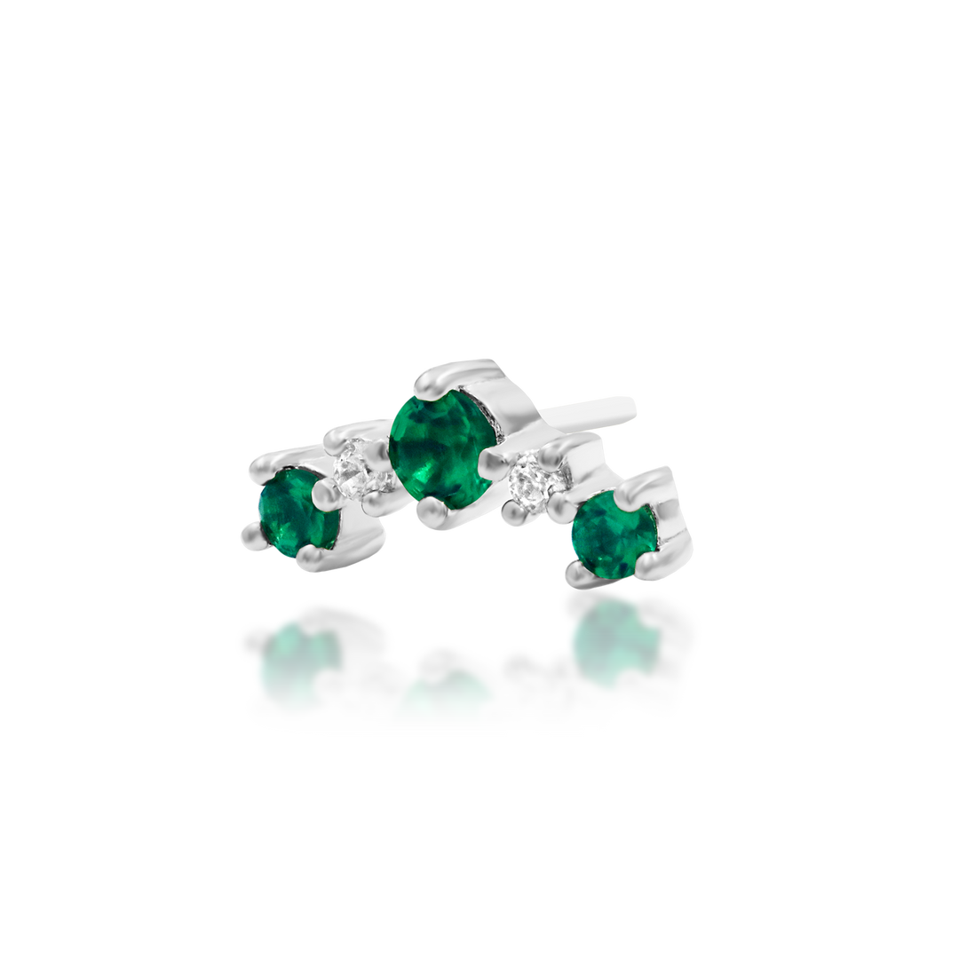 Deaver - Emerald Green Threadless End | Junipurr Jewelry