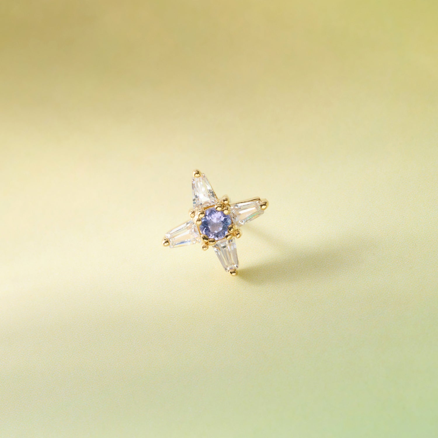 Parallax - Tanzanite & Cubic Zirconia Threadless End | Ember Jewelry