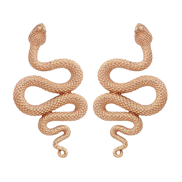 18K Solid Gold Snake End by Anatometal Jewelry